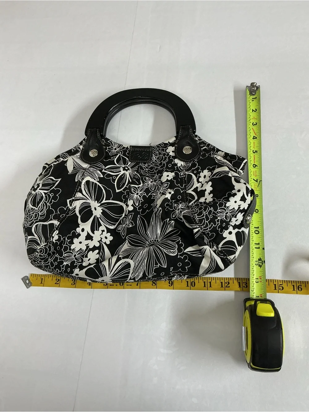 The Sak Black and White Floral Handbag